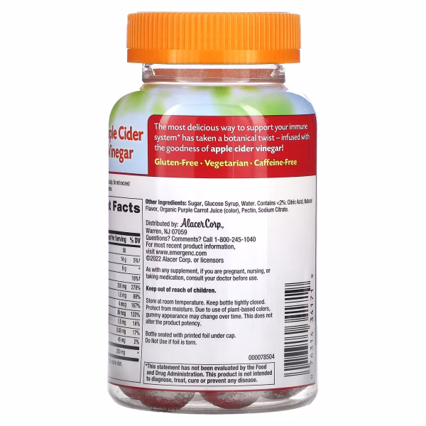 Emergen-C, Apple Cider Vinegar, Apple, 36 Gummies - Image 3