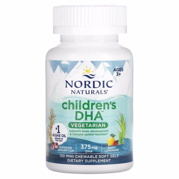 Nordic Naturals, Children's DHA, Ages 3+, Berry Lemonade, 120 Mini Chewable Soft Gels (125 mg per Soft Gel) - Image 3