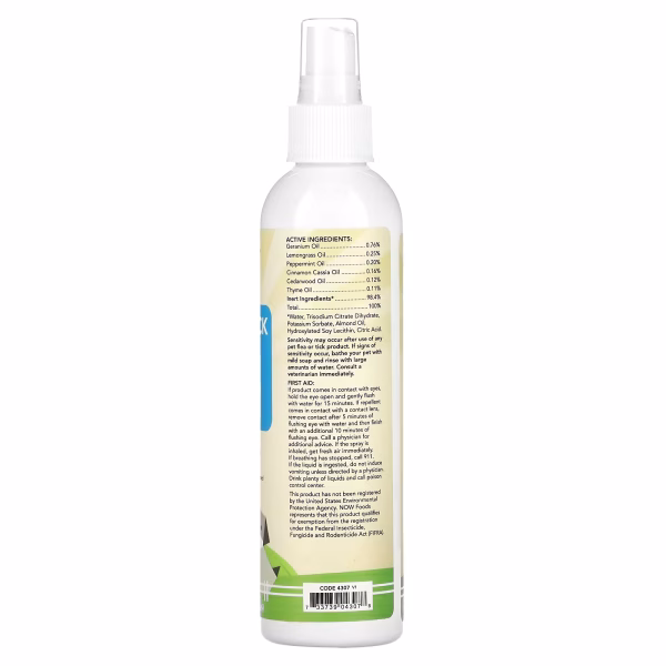 NOW Foods, Pets, Flea & Tick Spray for Dogs, 8 fl oz (237 ml) - Image 2